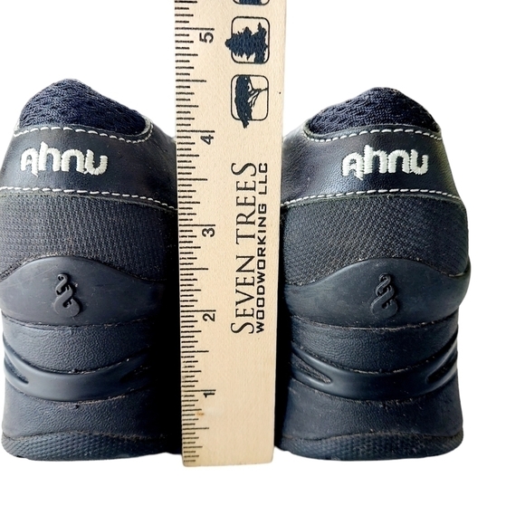 Ahnu Mary Jane Comfort Shoe Size 9 Black Slip On Wedge Vibram Sole Arch Support - Picture 4 of 16
